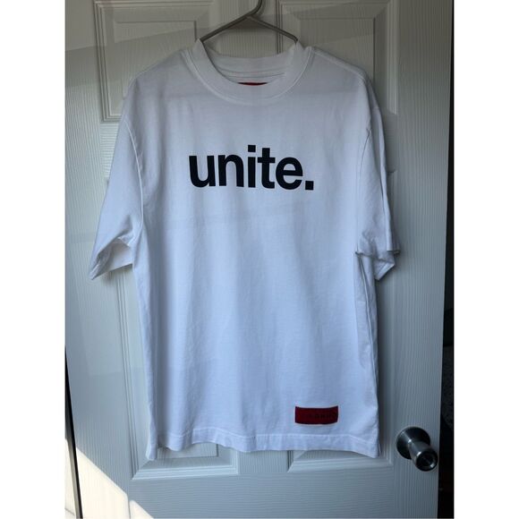 Chnge Mens Medium Unite White Basic T Shirt - Picture 1 of 4